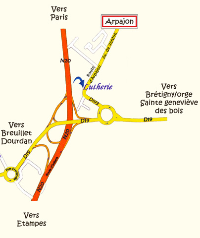 Plan d'acc�s de la lutherie